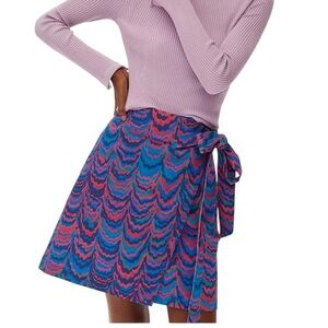 NWT Anthropologie Porridge Iris Stretch Cotton Wrap Mini Skirt Size XS